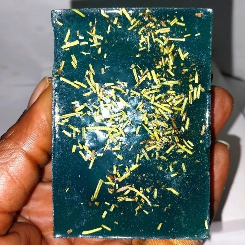 Hand crafted natural Rosemary Cumber soap bar